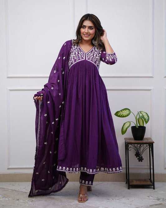 Vichitra Silk Suit